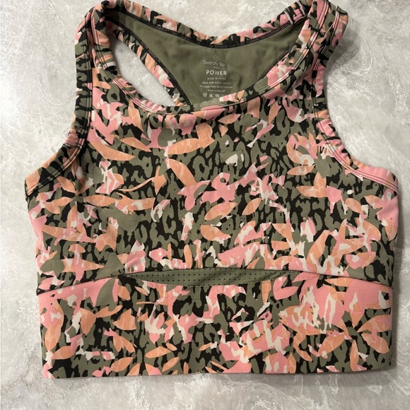 Sweaty Betty Power Frame Racerback Sports Bra S Green Pink - Picture 2 of 10